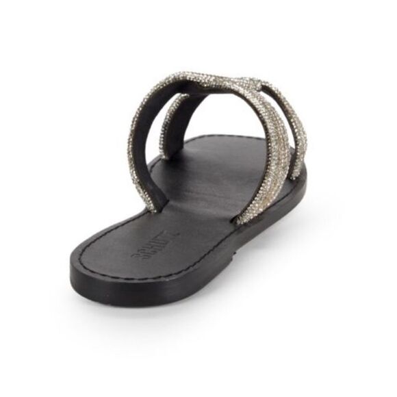 Schutz Alivia Embellished Twist Flat Sandals Used Once - Picture 6 of 12